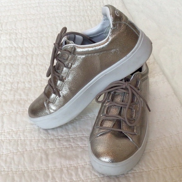 Goats Metallic Silver Platform Sneakers, 7 - Picture 2 of 8